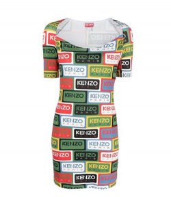 Kenzo Paris Label Mini Dress