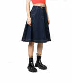 Denim A Line Skirt