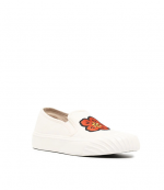 White Cream Kenzo School Slip On Sneakers