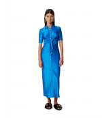 Bright Blue Robe Fitted Dress