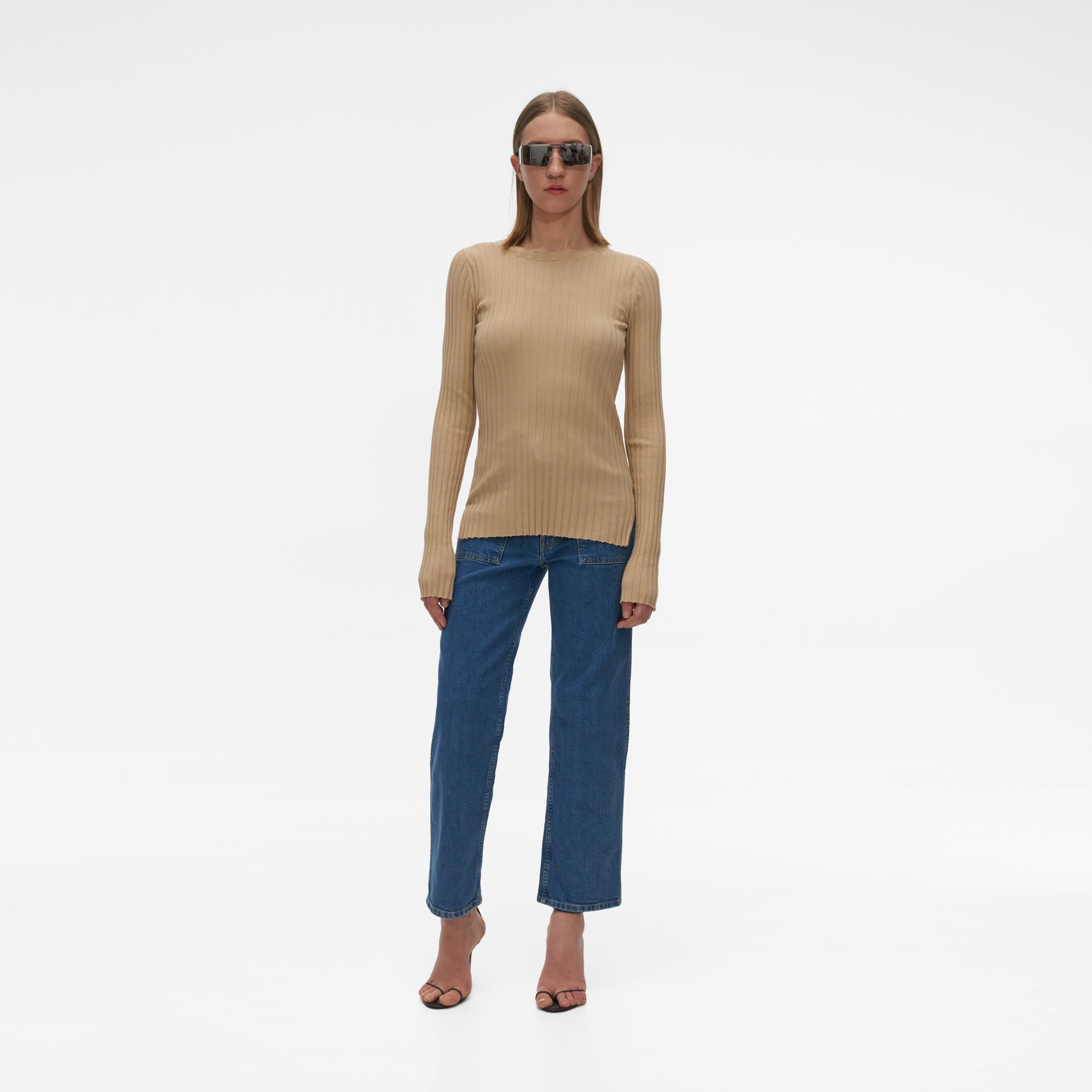 HELMUT LANG NUDE RIB CREWNECK.FINE CO
