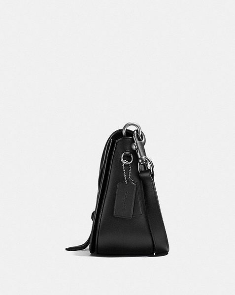 COACH CROSSBODY HANDBAG GLVTN LTH COURIER BA ; BP/BLK