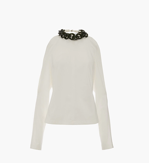 Chain Link Cold Shoulder Top