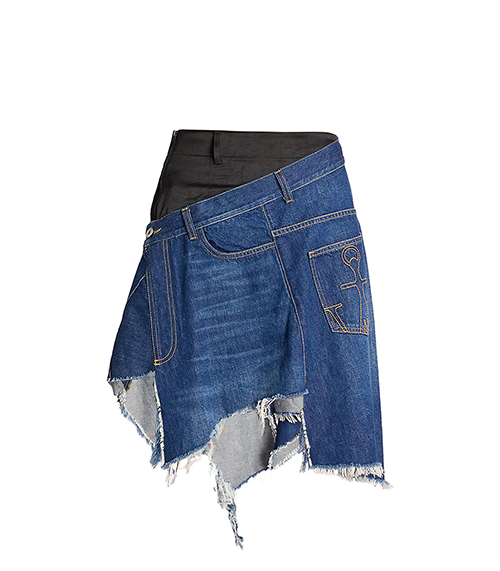Distressed Hybrid Skirt
