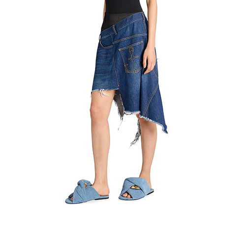 Distressed Hybrid Skirt