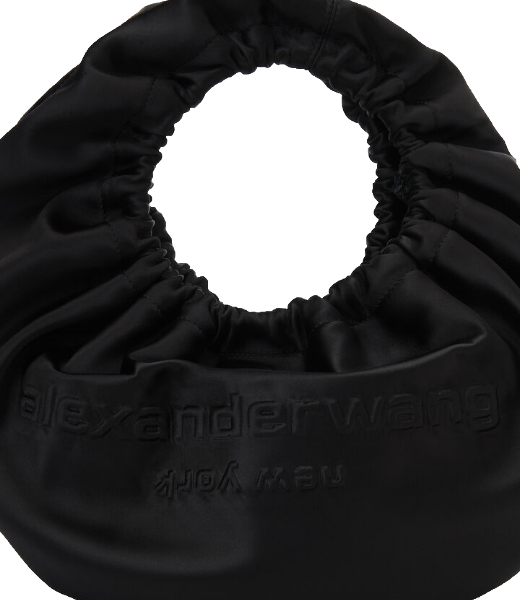Crescent Small Top Handle Black Handbag