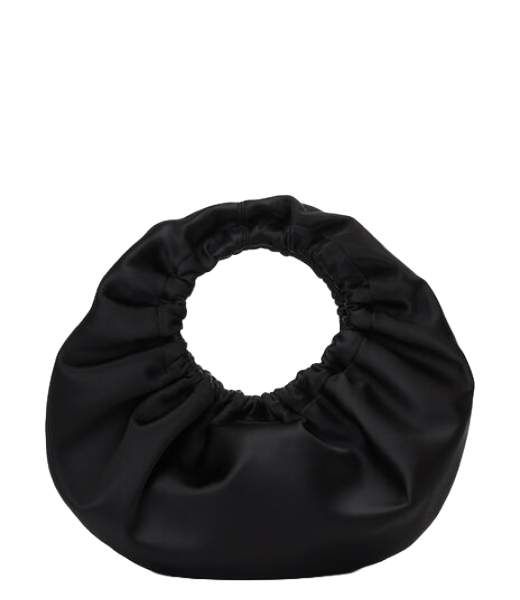 Crescent Small Top Handle Black Handbag