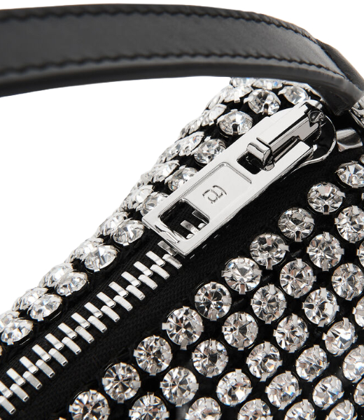 Heirese Flex Bag White Crystals Handbag