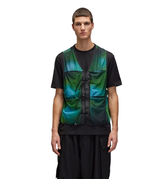 Green Aop Mesh Vest
