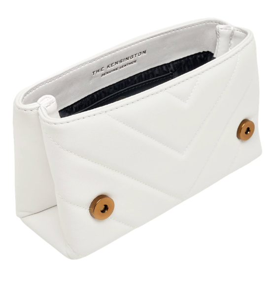 White Leather Mini Kensington Kurt Bag