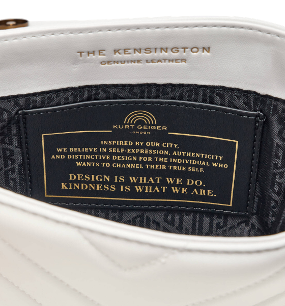 White Leather Mini Kensington Kurt Bag