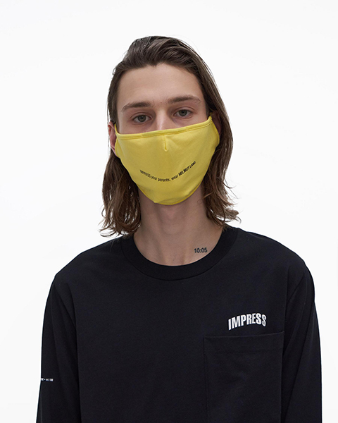 Impress Yellow Cotton Face Mask