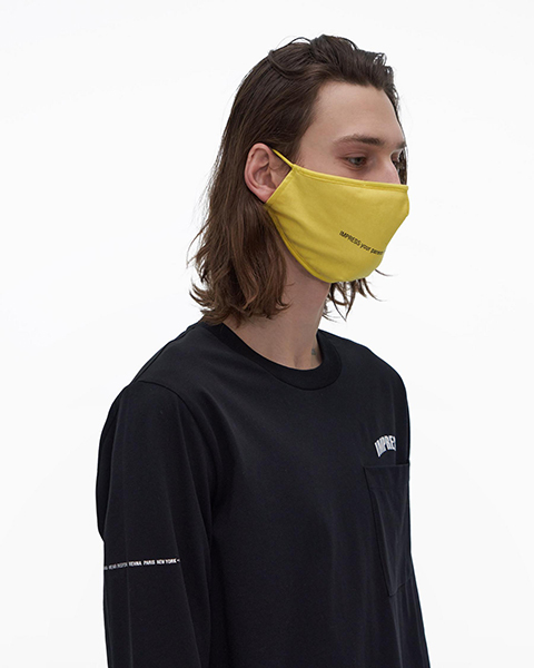Impress Yellow Cotton Face Mask