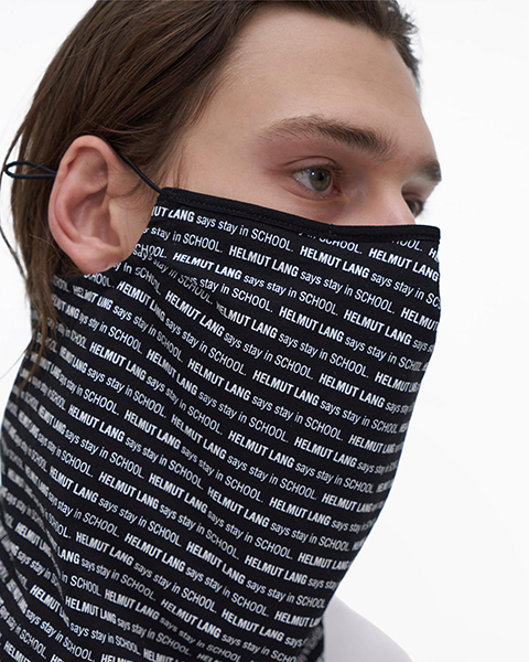 School Black White Cotton Face Mask