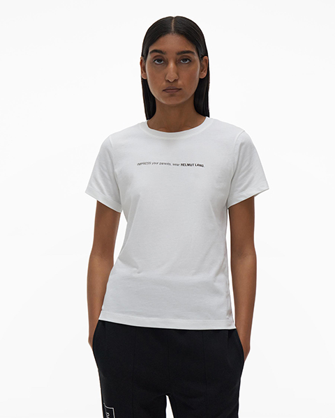 Impress W Tee Chalk White Cotton T-Shirt