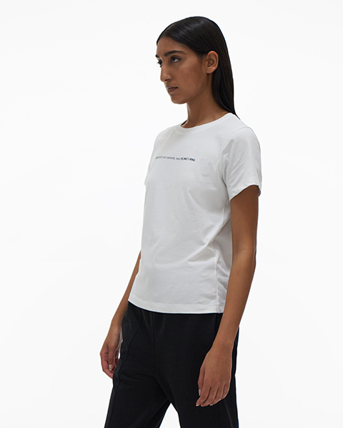Impress W Tee Chalk White Cotton T-Shirt