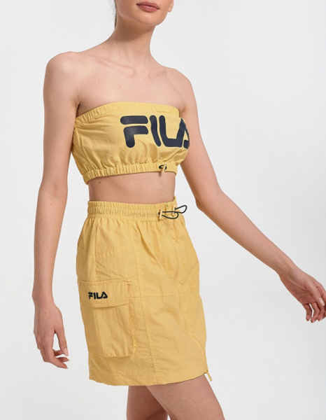 Farfala Utility Midi Yellow Skirt
