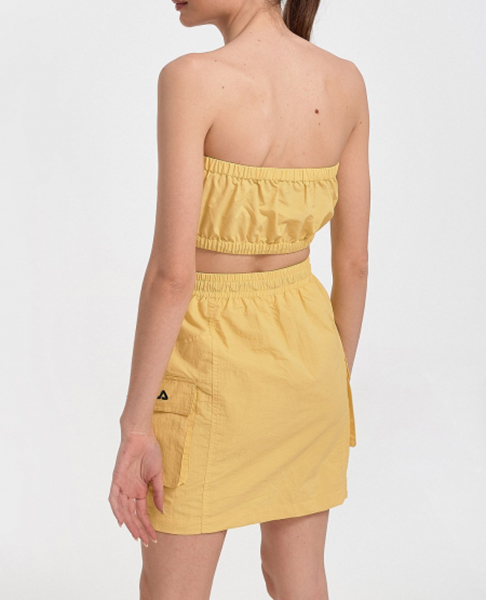 Farfala Utility Midi Yellow Skirt