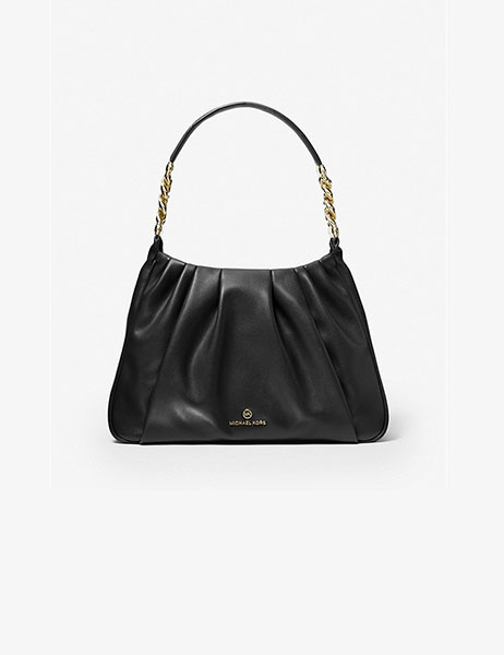 Hannah Black Medium Shoulder Bag