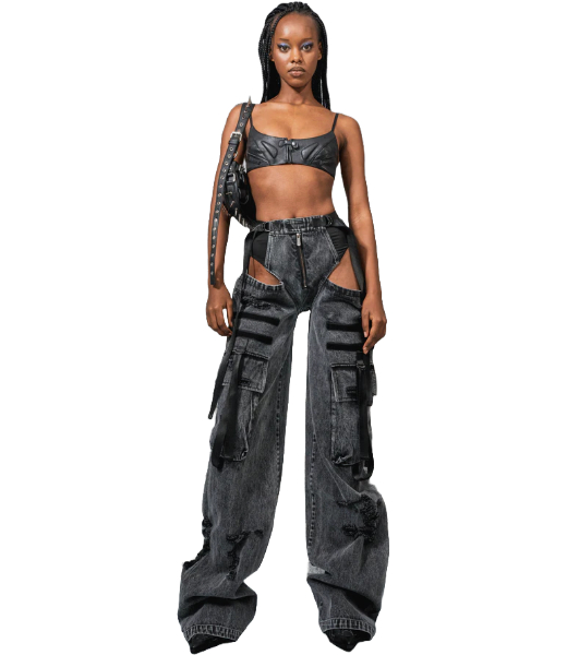 Denim Panty Black Trousers