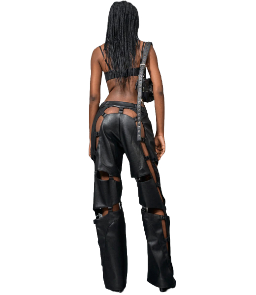 Biker Floating Black Pants