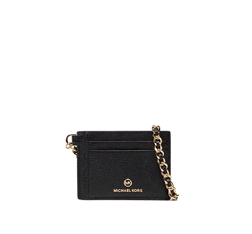 Small Gold Black Chain Card Holder