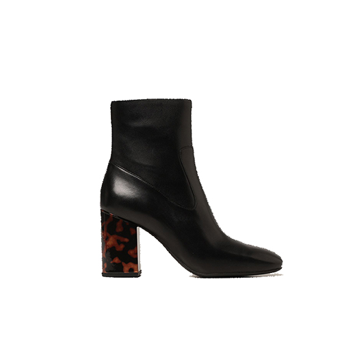 Marcella Black Leather Flex Bootie