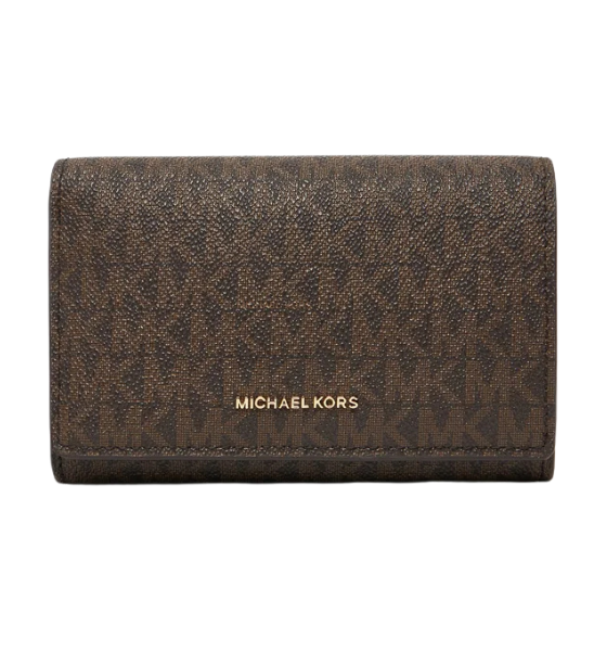 Brown Jet Set Lg Coin Wallet