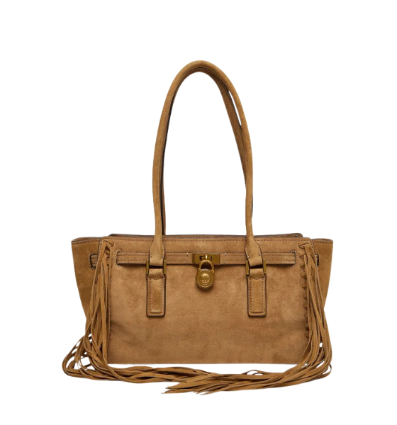 Husk Suede Leather Hamilton Moderne Sm Ew Shoulder Tote Bag