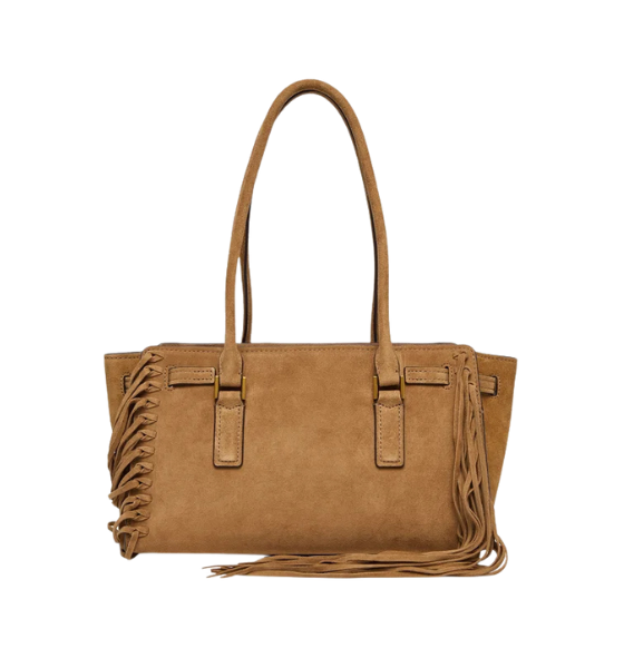 Husk Suede Leather Hamilton Moderne Sm Ew Shoulder Tote Bag