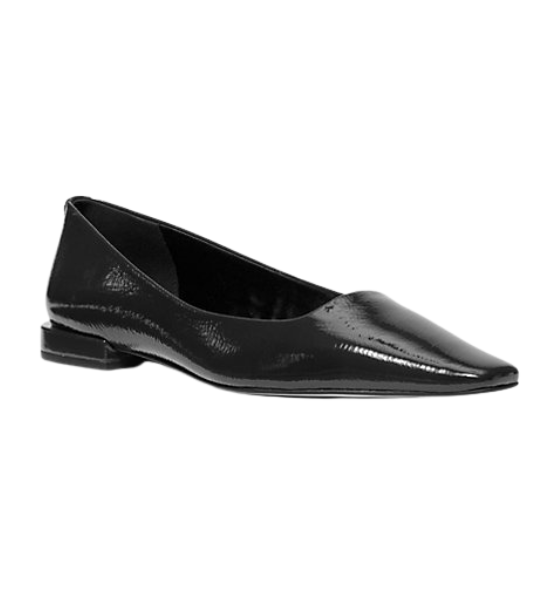 Oxblood Crinkled Patent Leather Darrah Ballet
