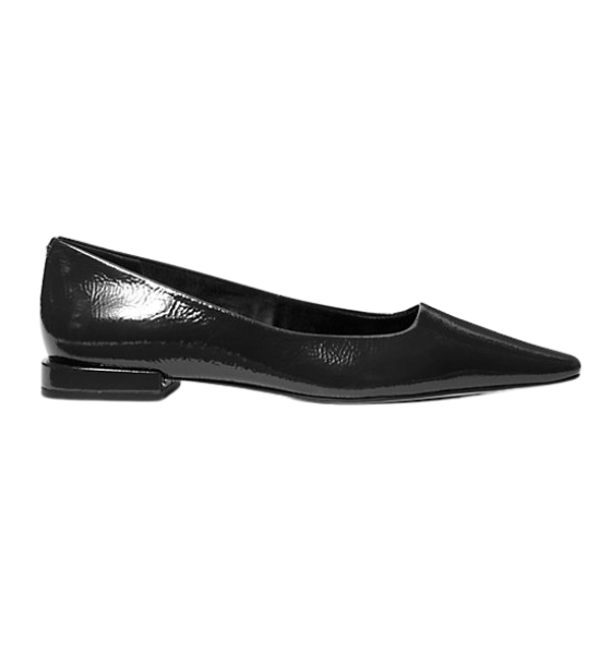 Oxblood Crinkled Patent Leather Darrah Ballet