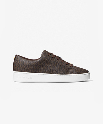 Keaton Lace Up Brown Logo Sneaker