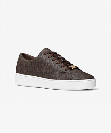 Keaton Lace Up Brown Logo Sneaker