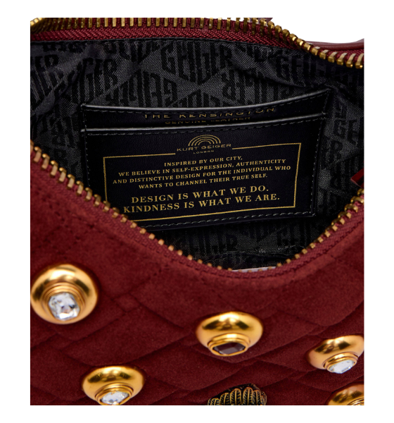 Wine Comb Suede Kensington Hobo Gems