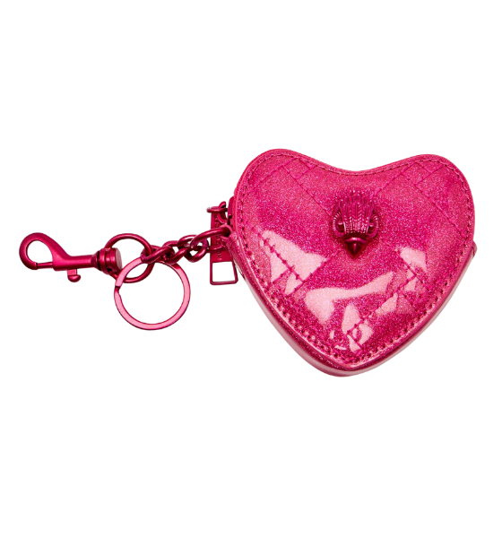 Pink Comb Glitter Kensington Heart Charm