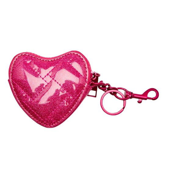 Pink Comb Glitter Kensington Heart Charm