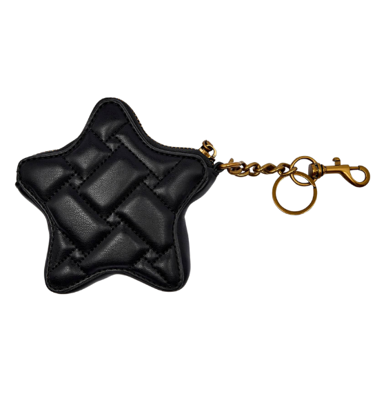 Black Leather Kensington Star Charm