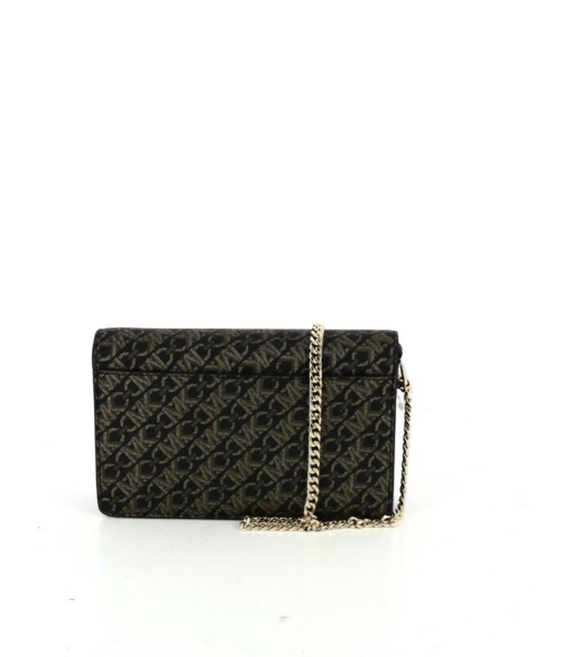 Jet Set Blk/Pale Gold MD Flap Chain Xbody