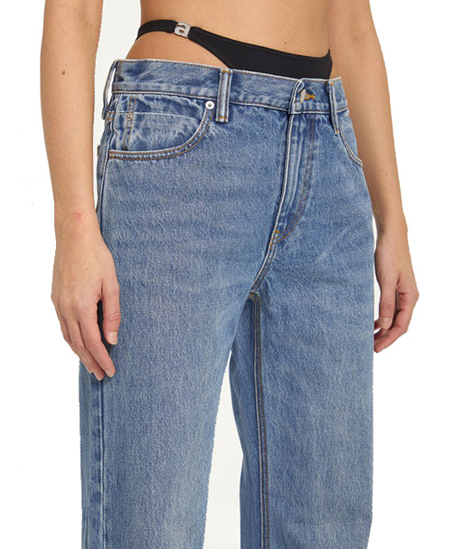 Vintage Medium Indigo Low Rise Slouchy Jean With Diamond Charm Bkl Bikini