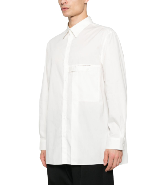 M Pleat PKT SHI White Shirt