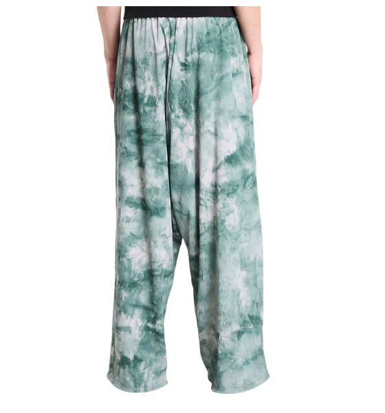 Green  Aop Wide Pants