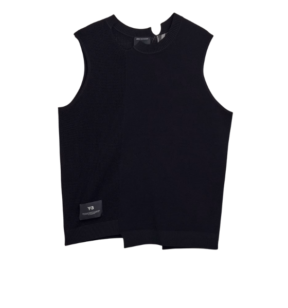 Black Gfx Knit Vest