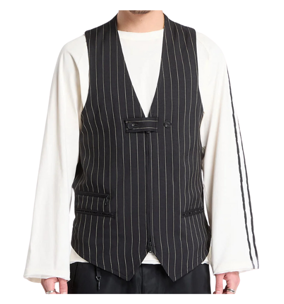 Black/White Sups Tailored Vest