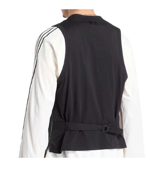 Black/White Sups Tailored Vest