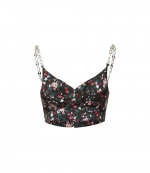 Black Rose Garden Crop Top