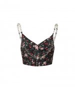 Black Rose Garden Crop Top