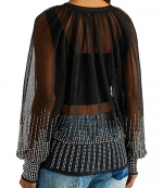 Paco Black Long Sleeve Cardigan