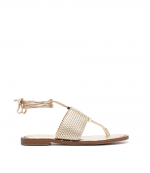 Jagger Pale Gold Flat Sandal