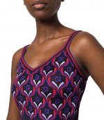 Jacquard Paco Purple Red Halter Top